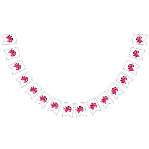 Dubbele Valentijnsdag-bundelbanner Vlaggetjes