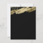 Dubbele Verjaardag Goud en Zwart Proost Kaart (Achterkant)