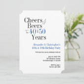 Dubbele Verjaardagsfeest Proost Bier Verjaardagsfe Kaart (Staand voorkant)