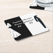 Dubbele Viering Gezamenlijke Verjaardag 100 Jaar Kartonnen Onderzetters (Schuin)