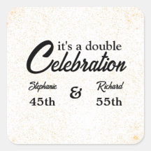 Dubbele Viering Gezamenlijke Verjaardag Goud Wit