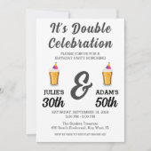 Dubbele viering gezamenlijke verjaardagsfeestuitno kaart (Voorkant)