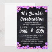 Dubbele viering gezamenlijke verjaardagsfeestuitno kaart (Voorkant / Achterkant)