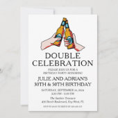 Dubbele viering gezamenlijke verjaardagsfeestuitno kaart (Voorkant)