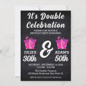 Dubbele viering gezamenlijke verjaardagsfeestuitno kaart (Voorkant)