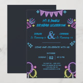 Dubbele Viering Verjaardag Kaart (Voorkant / Achterkant)