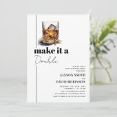 Dubbele viering Whiskey gezamenlijke verjaardag pa Kaart (Staand voorkant)