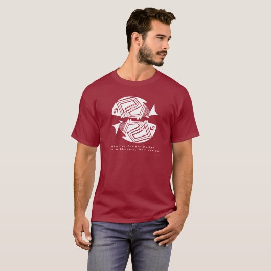 Dubbele vis, mimbres, T-shirt (Voorkant volledig)