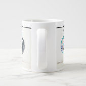 Dubbele vis silhouet sipper grote koffiekop (Achterkant)