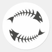 Dubbele visgraat Fischgräte Ronde Sticker (Voorkant)
