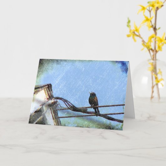 Dubbele visie, geboortedag kaart (Gele Bloem)