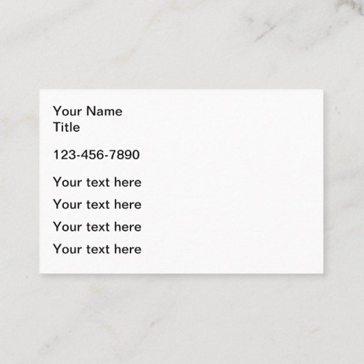 Dubbele Visitekaartjes voor motorvoertuigen (Achterkant)