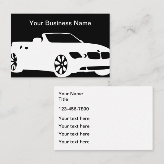 Dubbele Visitekaartjes voor motorvoertuigen (Voorkant / Achterkant)