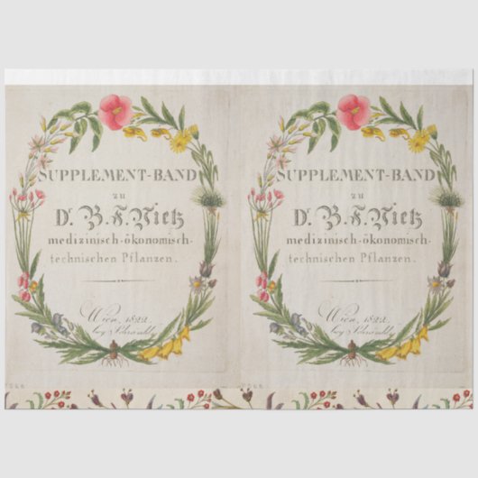 Dubbele vlakke Wreath Decoupage Tissue Tissuepapier (Voorkant)