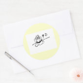 Dubbele vlammen ronde sticker (Envelop)