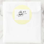 Dubbele vlammen ronde sticker (Tas)