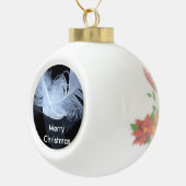 Dubbele vlamveren en reflectie keramische bal ornament (Rechts)