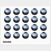 Dubbele vlamveren en reflectie ronde sticker (Vel)