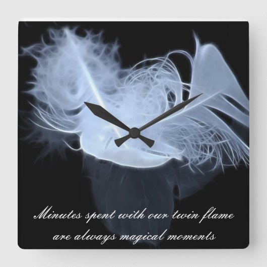 Dubbele vlamveren en reflectie vierkante klok (Voorkant)