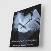 Dubbele vlamveren en reflectie vierkante klok (Hoek)