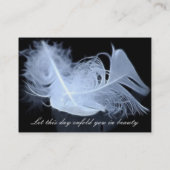 Dubbele vlamveren en reflectie visitekaartje (Achterkant)