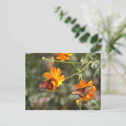 Dubbele vlinder briefkaart (Staand voorkant)