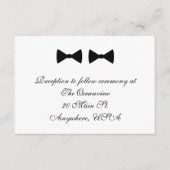 "Dubbele Vlinderdas" Ontvangstkaarten Informatiekaartje (Voorkant)