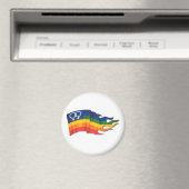 Dubbele Vrouw Pride Flag Magneet (Insitu (Vaatwasser))