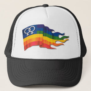 Dubbele Vrouw Pride Flag Trucker Pet