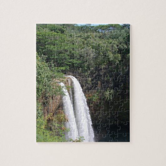 Dubbele waterval, Wailua Herfsten Kauai Hawaii Legpuzzel (Verticaal)