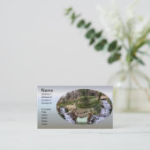 Dubbele watervallen boven raketten kort visitekaartje (Staand voorkant)