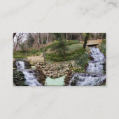 Dubbele watervallen boven raketten kort visitekaartje (Achterkant)