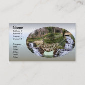 Dubbele watervallen boven raketten kort visitekaartje (Voorkant)