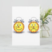 Dubbele wekkers uitnodigingen (Staand voorkant)