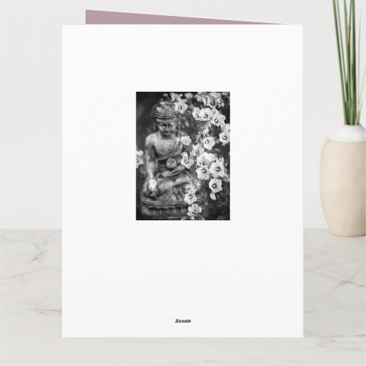 DUBBELE WENSKAART:HARTELIJK BEDANKT: BUDDHA BEDANKKAART (Achterkant)