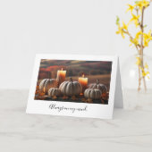 Dubbele wenskaart herfst kaart (Gele Bloem)