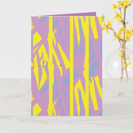 Dubbele Wenskaart Kaart (Gele Bloem)