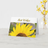 Dubbele Wenskaart Kaart (Gele Bloem)