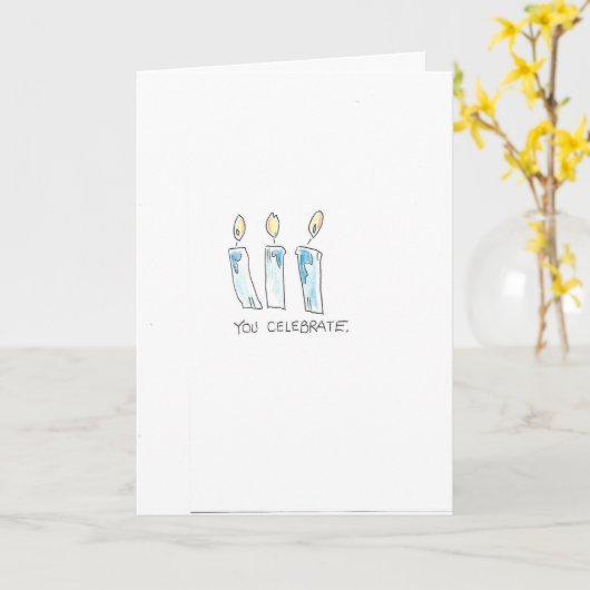 Dubbele Wenskaart Kaart (Gele Bloem)