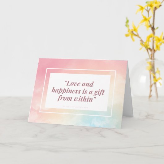 Dubbele wenskaart kaart (Gele Bloem)