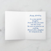 Dubbele Wenskaart Kaart (Binnen)