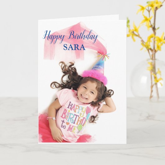 Dubbele Wenskaart Kaart (Gele Bloem)