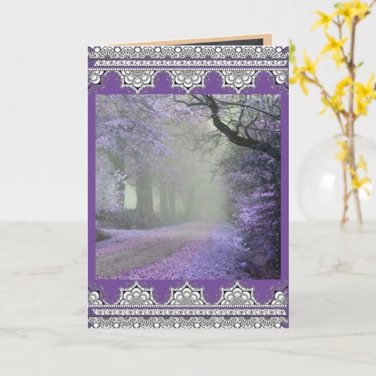 Dubbele Wenskaart Kaart (Gele Bloem)