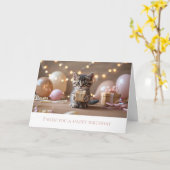 Dubbele wenskaart kaart (Gele Bloem)