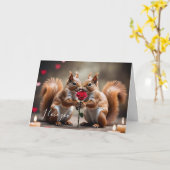 Dubbele wenskaart Valentijn Kaart (Gele Bloem)