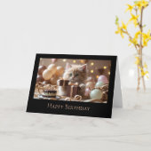 Dubbele wenskaart verjaardag kaart (Gele Bloem)