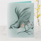 Dubbele wenskaarten kaart (Gele Bloem)