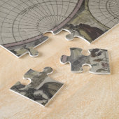 Dubbele Wereldkaart halfrond | 1672 Legpuzzel (Zijkant)
