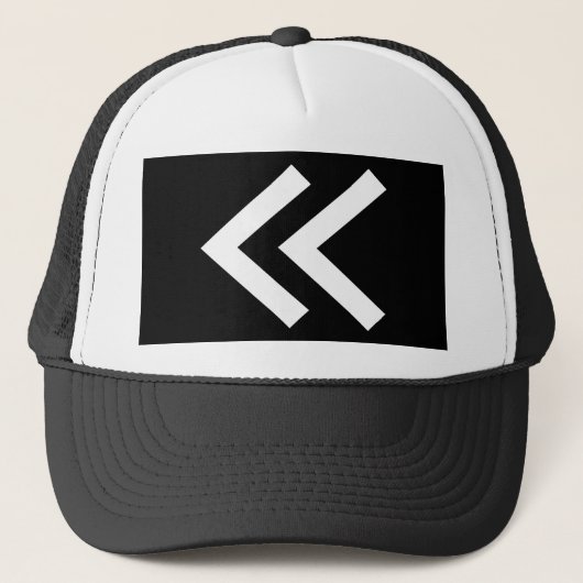 Dubbele witte chevrons trucker pet (Voorkant)