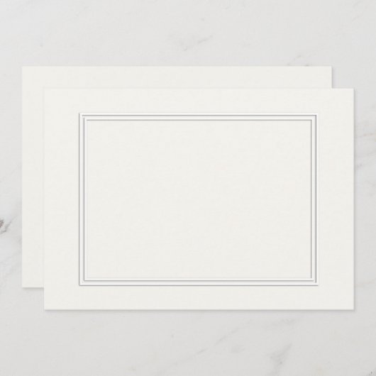 Dubbele witte gearceerde rand op papier wit (Voorkant / Achterkant)